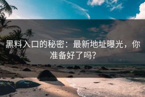 黑料入口的秘密：最新地址曝光，你准备好了吗？